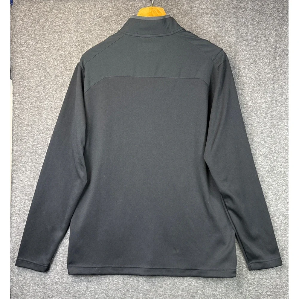 Nike Golf Dri-FIT 1/4 Zip Pullover Black Long Sleeve 802089-010 Mens‎ Size L EUC